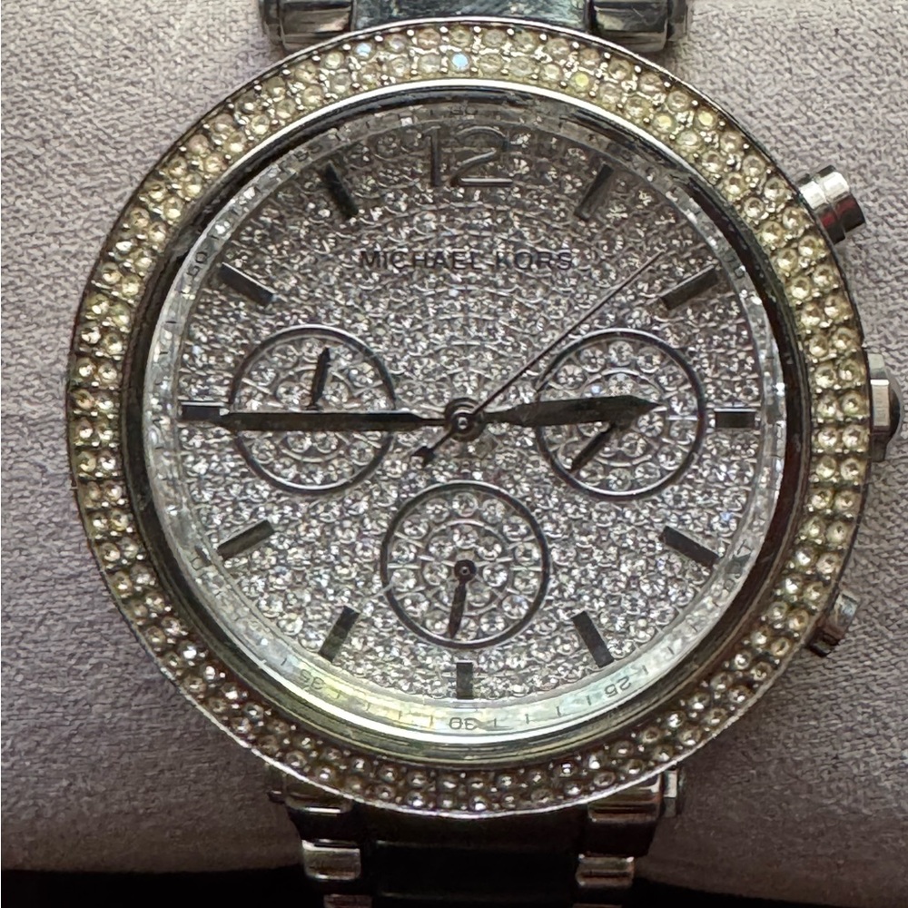 Michael Kors Silver Crystal Watch